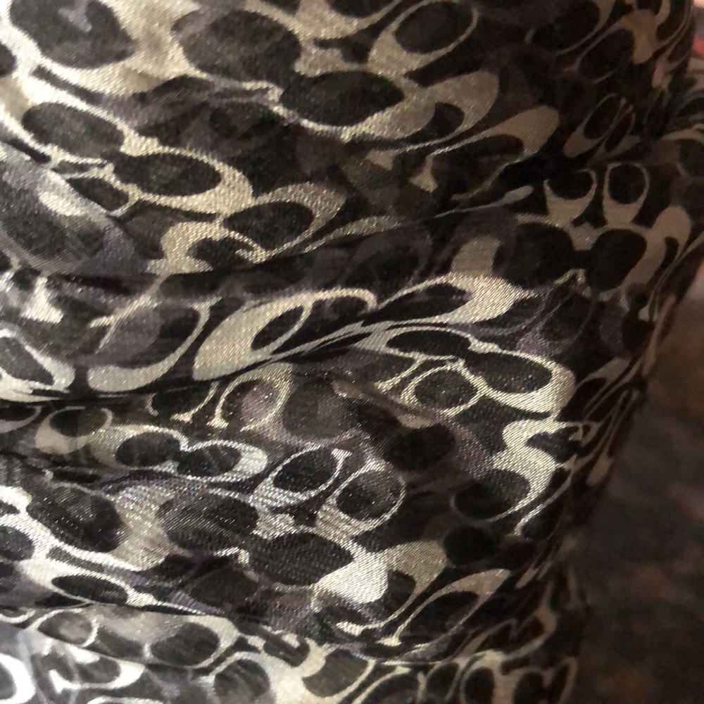 Coach ladies scarf black gray color - Picture 5 of 7